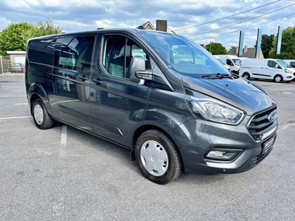 Ford Transit Custom 2.0D*131PK L2*DUBBEL CABINE*5PL*DAKDRAGER*TREKHAAK*